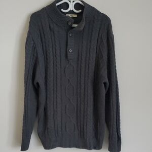Tilly's Charcoal Cable-Knit 3 Button